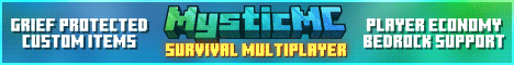 MysticMC banner MysticMC Minecraft server banner