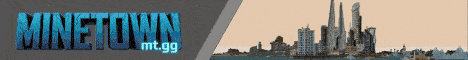 Minetown banner Minetown Minecraft server banner