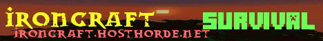 IronCraft banner IronCraft Minecraft server banner