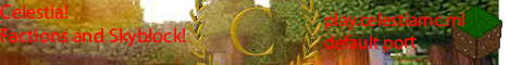 Celestia banner Celestia Minecraft server banner