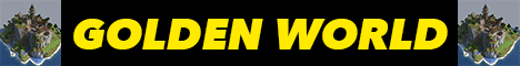 Golden World banner Golden World Minecraft server banner