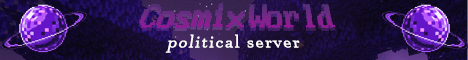 Cosmix World banner Cosmix World Minecraft server banner