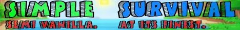Simple Survival banner Simple Survival Minecraft server banner