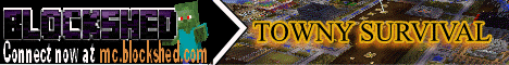 The BlockShed Minecraft banner The BlockShed Minecraft Minecraft server banner