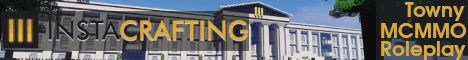 Instacrafting banner Instacrafting Minecraft server banner