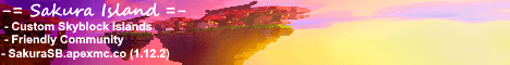 Sakura Island banner Sakura Island Minecraft server banner