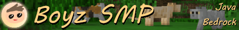 Boyz SMP banner Boyz SMP Minecraft server banner