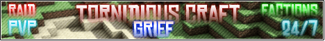 TornidiousCraft banner TornidiousCraft Minecraft server banner