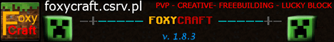 foxycraft banner foxycraft Minecraft server banner