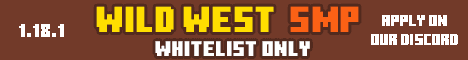 Wild West SMP banner Wild West SMP Minecraft server banner