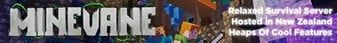 Minevane New Zealand banner Minevane New Zealand Minecraft server banner