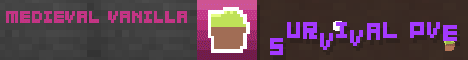 Medieval Vanilla banner Medieval Vanilla Minecraft server banner