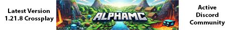 Alpha MC banner Alpha MC Minecraft server banner