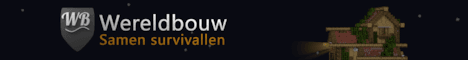 Wereldbouw banner Wereldbouw Minecraft server banner