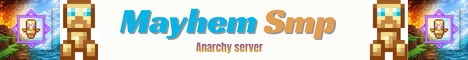 Mayhem smp banner Mayhem smp Minecraft server banner