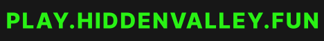 Hidden Valley Network banner Hidden Valley Network Minecraft server banner