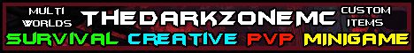 DarkZoneMC banner DarkZoneMC Minecraft server banner