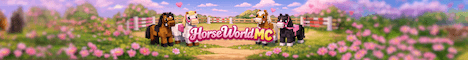 HorseWorld MC banner HorseWorld MC Minecraft server banner