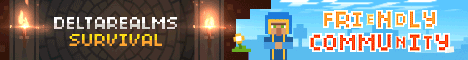 DeltaRealms banner DeltaRealms Minecraft server banner
