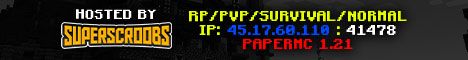 SuperScroobs MC banner SuperScroobs MC Minecraft server banner