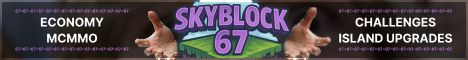 SkyBlock67 Beta banner SkyBlock67 Beta Minecraft server banner