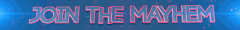 Project Mayhem banner Project Mayhem Minecraft server banner