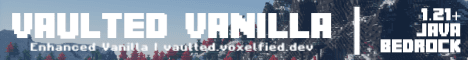 Vaulted Vanilla banner Vaulted Vanilla Minecraft server banner