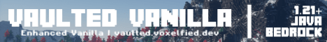 Vaulted Vanilla banner Vaulted Vanilla Minecraft server banner