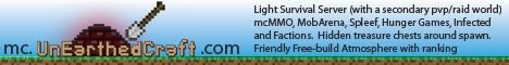 UnearthedCraft banner UnearthedCraft Minecraft server banner