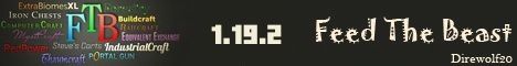 FTB Direwolf20 banner FTB Direwolf20 Minecraft server banner