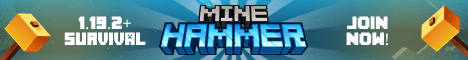MineHammer banner MineHammer Minecraft server banner