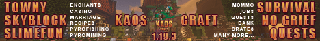 KaosCraft banner KaosCraft Minecraft server banner