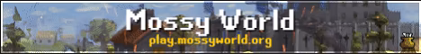 Mossy World banner Mossy World Minecraft server banner