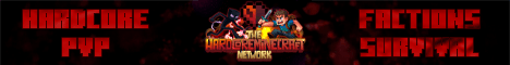 The Hardcore Minecraft Network banner The Hardcore Minecraft Network Minecraft server banner