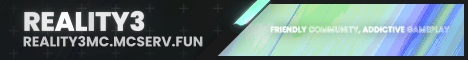 Reality3 banner Reality3 Minecraft server banner