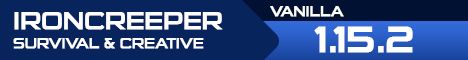 Iron Creeper banner Iron Creeper Minecraft server banner