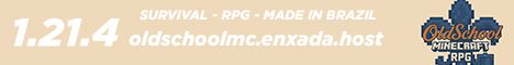 OldSchoolMC banner OldSchoolMC Minecraft server banner