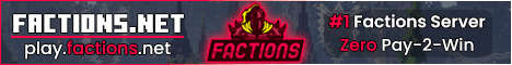 Factions.net banner Factions.net Minecraft server banner