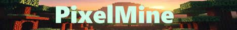 PixelMine banner PixelMine Minecraft server banner