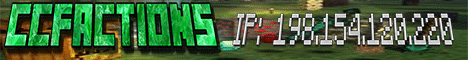 CCFactions and Minigames banner CCFactions and Minigames Minecraft server banner