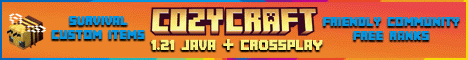 Cozy Craft banner Cozy Craft Minecraft server banner