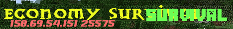 Economy Survival banner Economy Survival Minecraft server banner