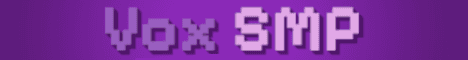 Vox SMP banner Vox SMP Minecraft server banner