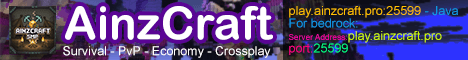 AinzCraft banner AinzCraft Minecraft server banner