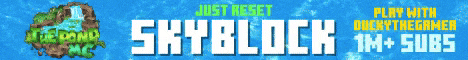 ThePondMC banner ThePondMC Minecraft server banner