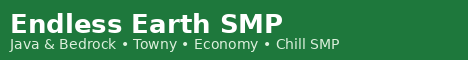 Endless Earth banner Endless Earth Minecraft server banner