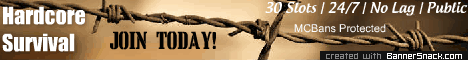 Hardcore Survival banner Hardcore Survival Minecraft server banner