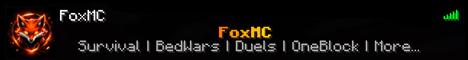 FoxMC banner FoxMC Minecraft server banner
