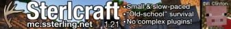 Sterlcraft banner Sterlcraft Minecraft server banner