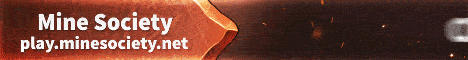 Mine Society banner Mine Society Minecraft server banner